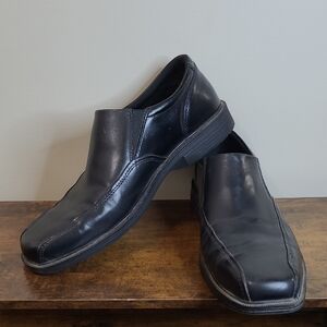 Nunn Bush Black Leather Slip-On Loafers size 13